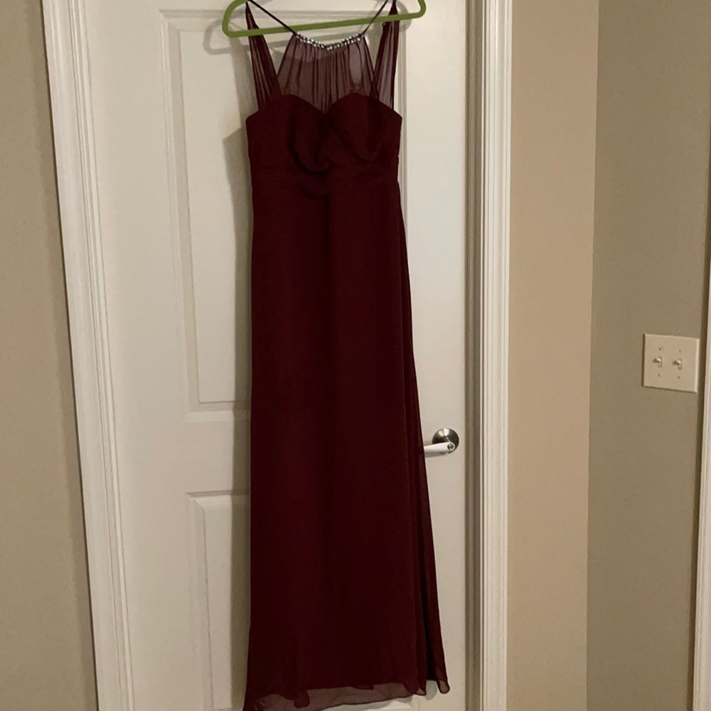 Alfred Angelo Maroon Bridesmaid Dress